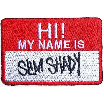 EMINEM - Band Merch Patch: Slim Shady Name Badge - COOCOO.at - Dein Merch Shop aus Österreich