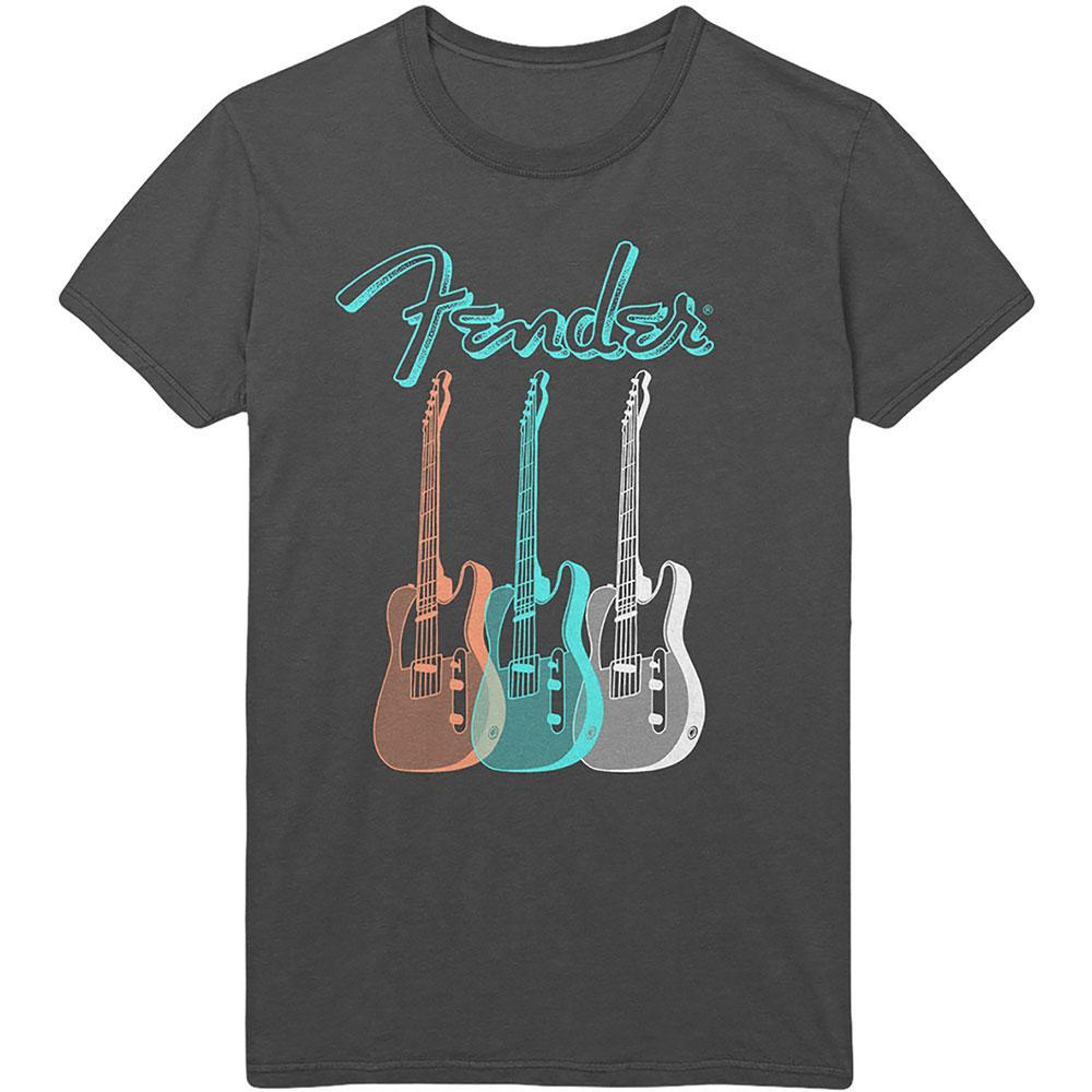 FENDER - Merch T-Shirt: TRIPLE GUITAR - COOCOO.at - Dein Merch Shop aus Österreich
