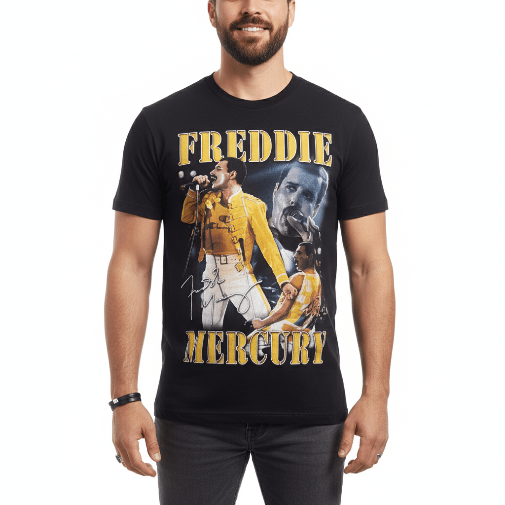 FREDDIE MERCURY - Merch T-Shirt: Live - COOCOO.at - Dein Merch Shop aus Österreich