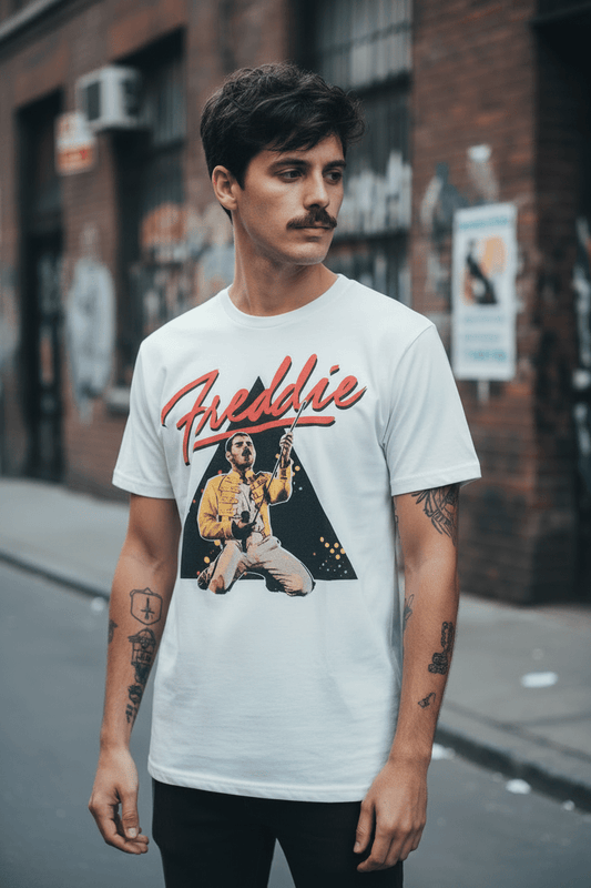 FREDDIE MERCURY - Merch T-Shirt: TRIANGLE - COOCOO.at - Dein Merch Shop aus Österreich