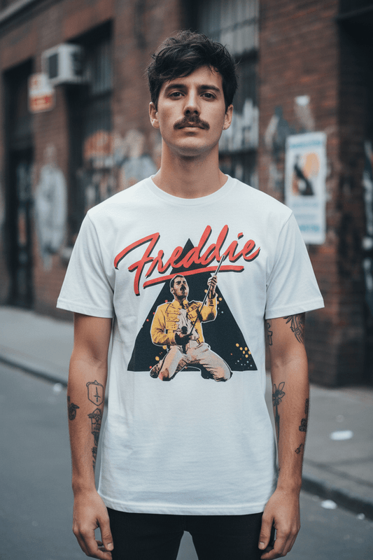 FREDDIE MERCURY - Merch T-Shirt: TRIANGLE - COOCOO.at - Dein Merch Shop aus Österreich
