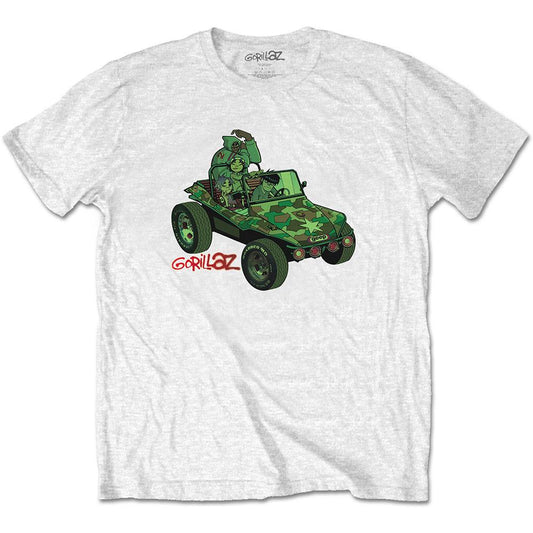 GORILLAZ - Band T-Shirt: GREEN JEEP