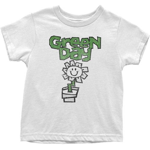 GREEN DAY - Kids T-Shirt: FLOWER POT - Official Merchandise - Kinder Bandshirt - Merch - Logo - Blume