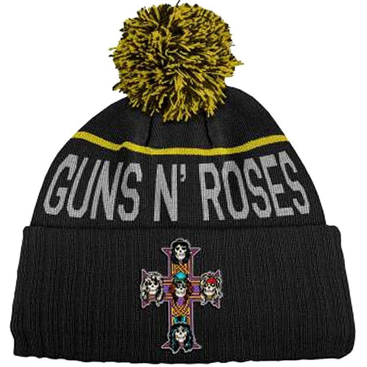 GUNS N' ROSES - Band Bobble Beanie: CROSS Band Merchandise Beanies
