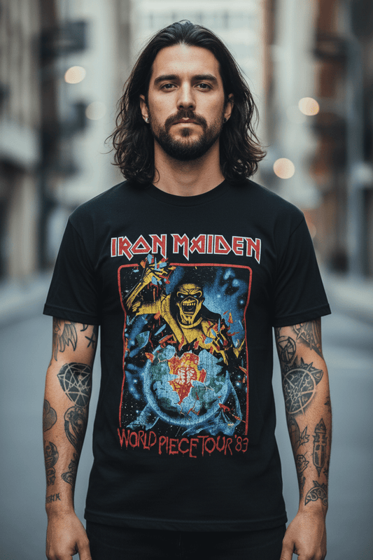 IRON MAIDEN - Band T-Shirt: TOUR '83 - COOCOO.at - Dein Merch Shop aus Österreich