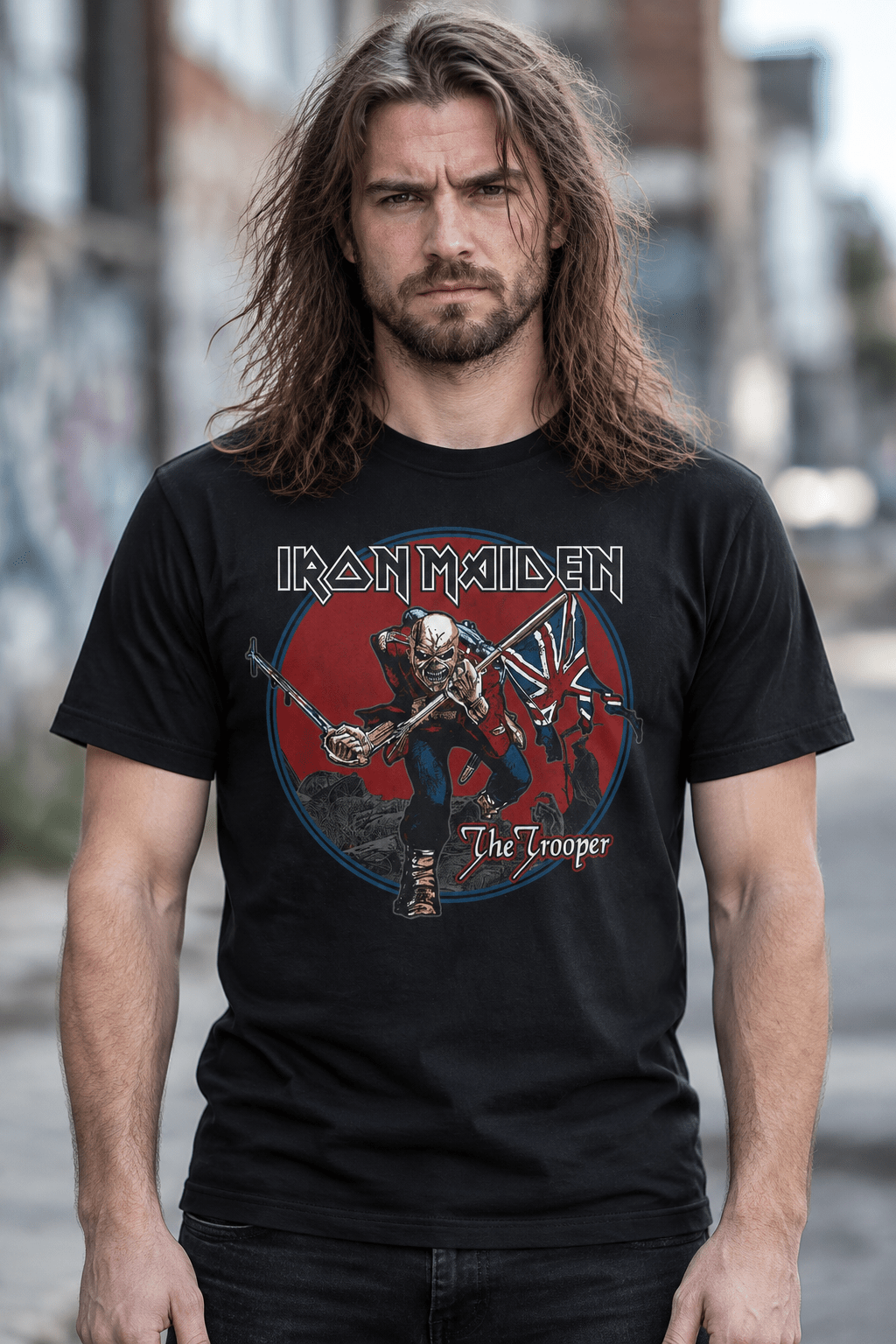 IRON MAIDEN - Band T-Shirt: TROOPER RED SKY - COOCOO.at - Dein Merch Shop aus Österreich