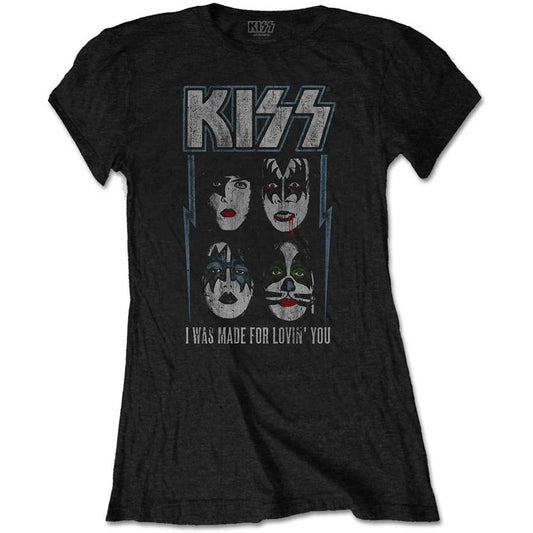 KISS - Ladies Band T-Shirt: MADE FOR LOVIN' YOU