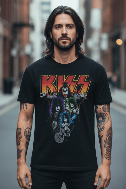 KISS - Band T-Shirt: Neon - COOCOO.at - Dein Merch Shop aus Österreich