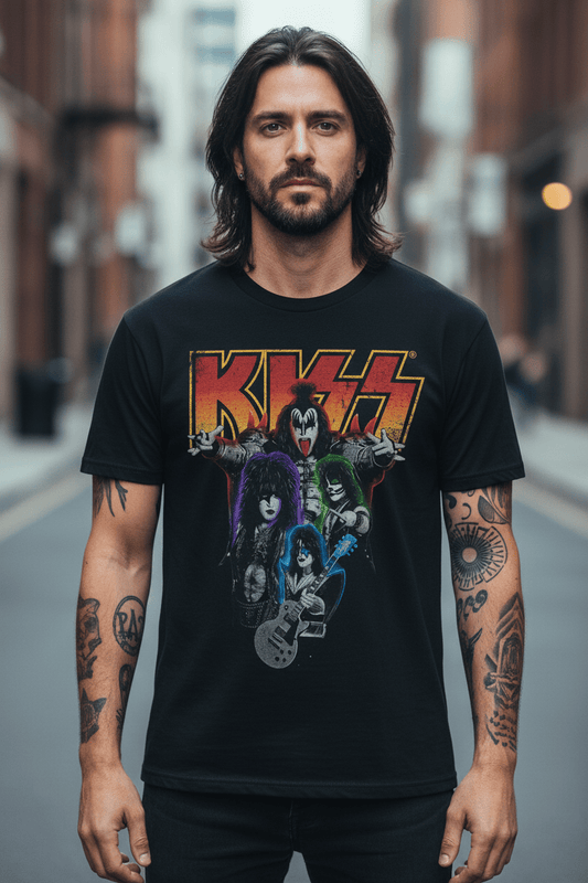 KISS - Band T-Shirt: Neon - COOCOO.at - Dein Merch Shop aus Österreich