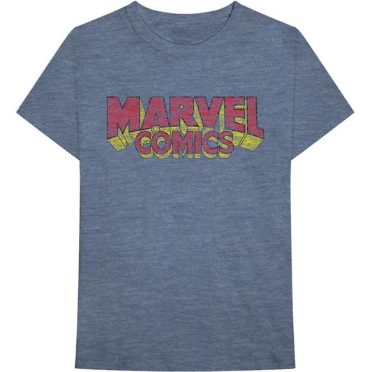 MARVEL COMICS - Merch T-Shirt: DISTRESSED LOGO Movie Merchandise T-Shirt