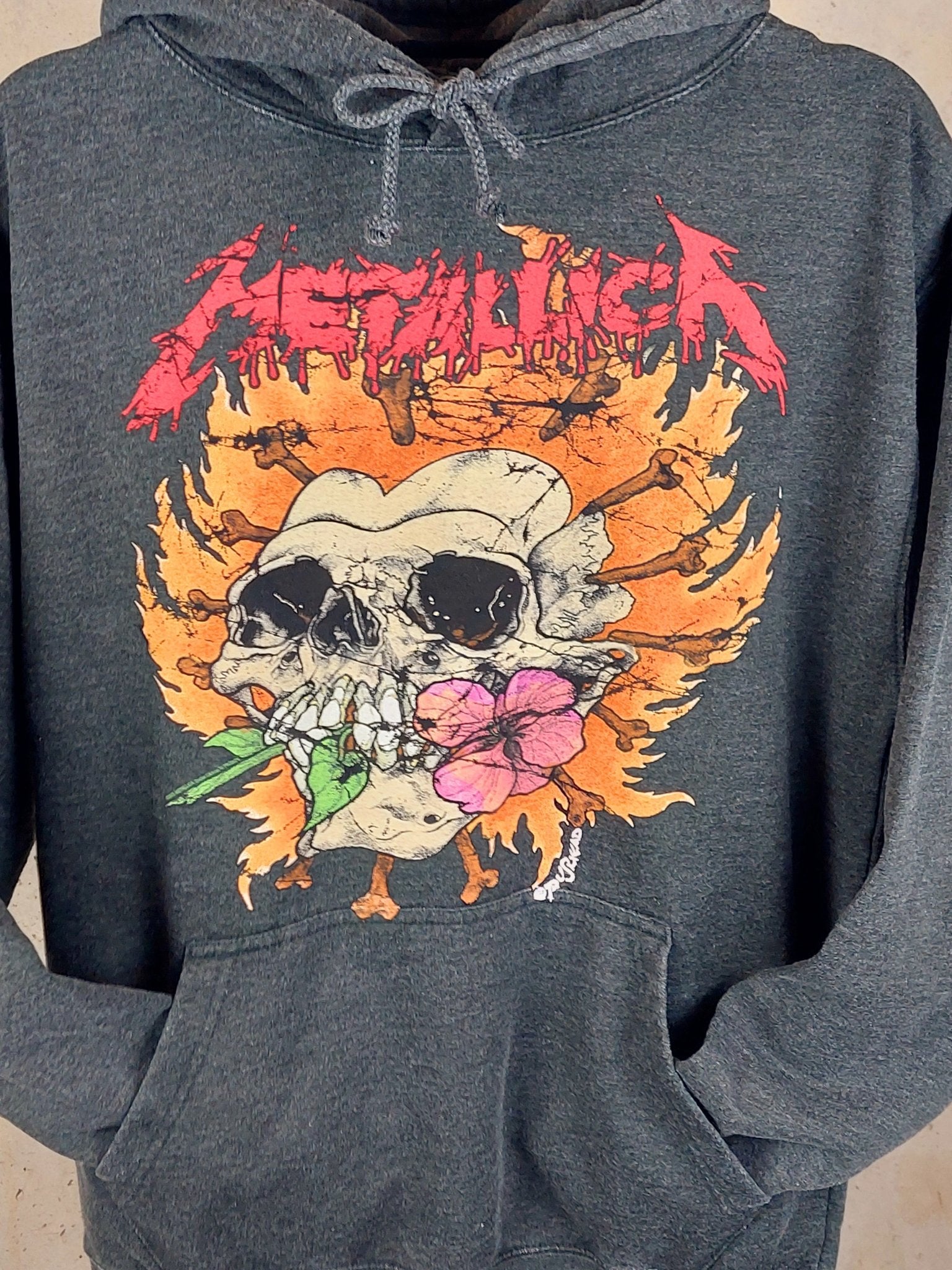 METALLICA - Band Merchandise Hoodie: SKULL FLOWER - COOCOO.at - Dein Merch Shop aus Österreich