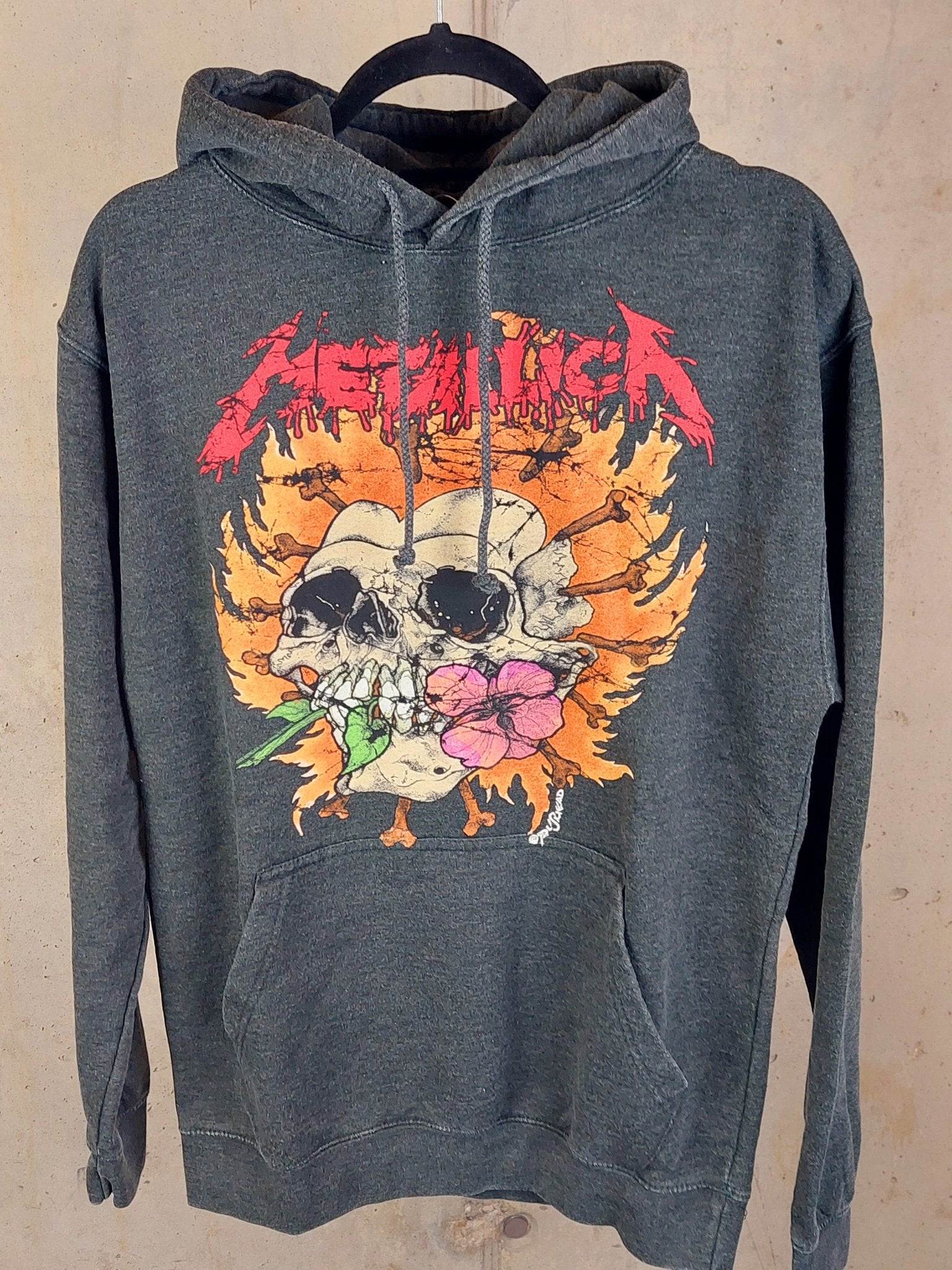 METALLICA - Band Merchandise Hoodie: SKULL FLOWER - COOCOO.at - Dein Merch Shop aus Österreich