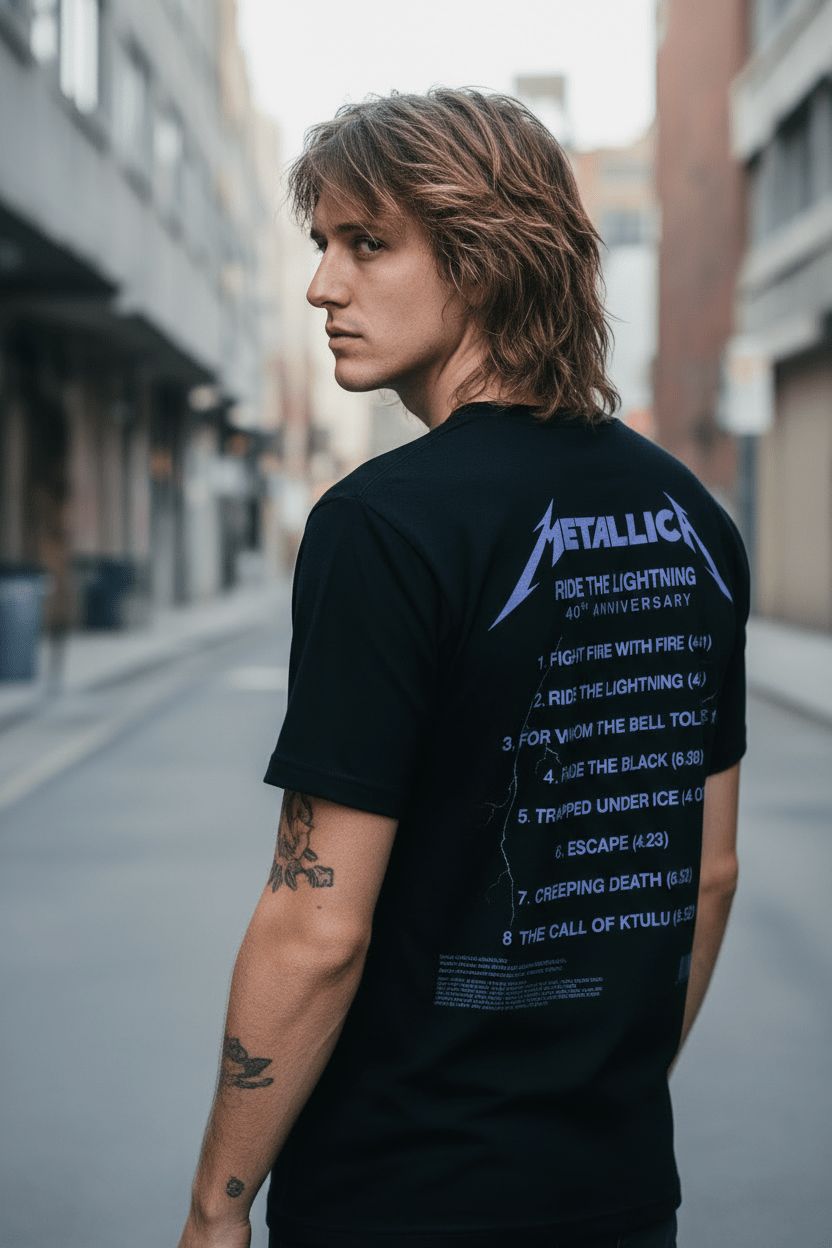 METALLICA - Band T-Shirt: RIDE THE LIGHTNING TRACKS - COOCOO.at - Dein Merch Shop aus Österreich