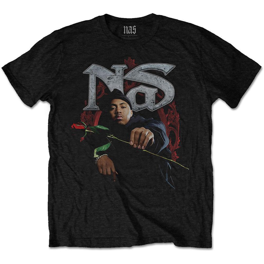 NAS - Merch T-Shirt: RED ROSE Band Merchandise T-Shirt