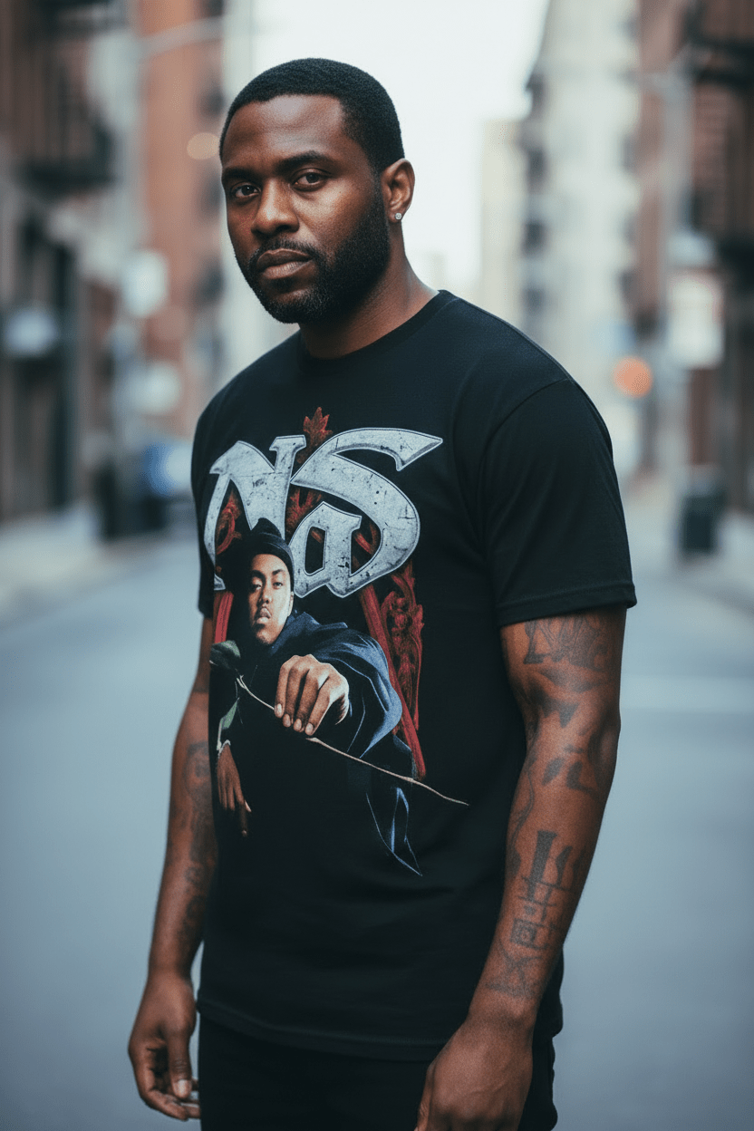 NAS - Merch T-Shirt: RED ROSE - COOCOO.at - Dein Merch Shop aus Österreich