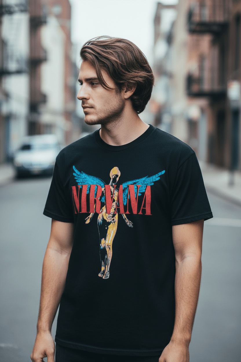 NIRVANA - Band T-Shirt: ANGELIC - COOCOO.at - Dein Merch Shop aus Österreich