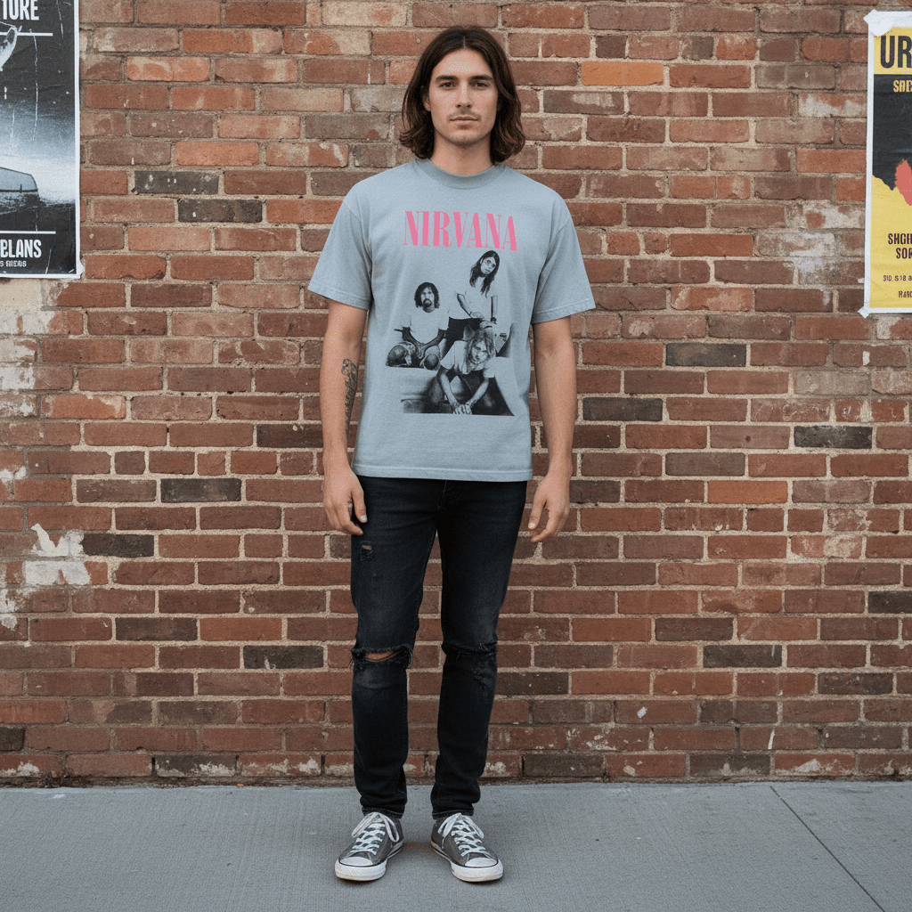 NIRVANA - Band T-Shirt: BATHROOM - COOCOO.at - Dein Merch Shop aus Österreich