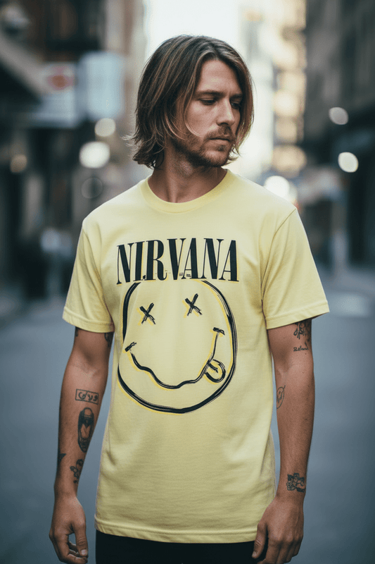 NIRVANA - Band T-Shirt: INVERSE SMILEY - COOCOO.at - Dein Merch Shop aus Österreich