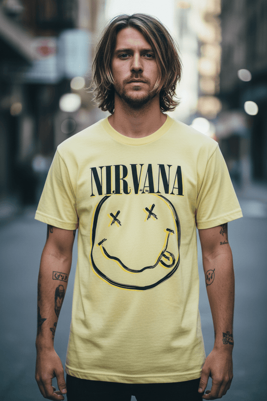 NIRVANA - Band T-Shirt: INVERSE SMILEY - COOCOO.at - Dein Merch Shop aus Österreich
