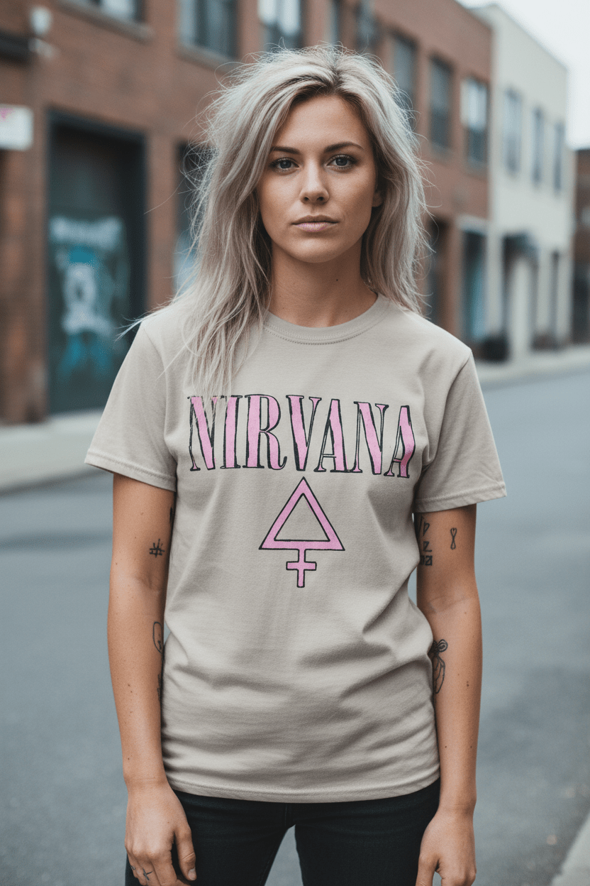 NIRVANA - Ladies Band T-Shirt: FEMME - COOCOO.at - Dein Merch Shop aus Österreich
