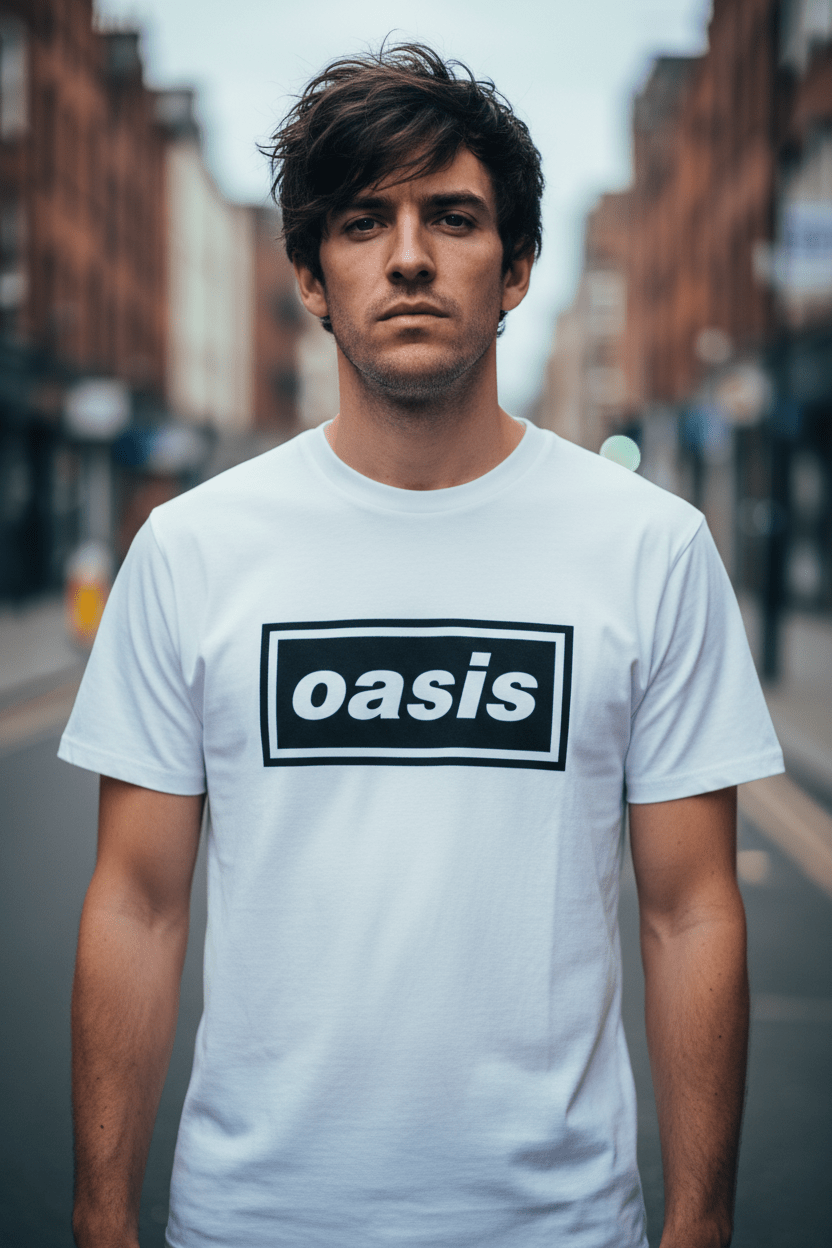 OASIS - Band T-Shirt: Logo weiß - COOCOO.at - Dein Merch Shop aus Österreich