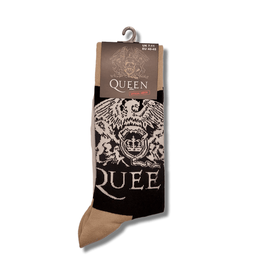 QUEEN - Merch Socken: CREST & LOGO Band Merchandise Socken