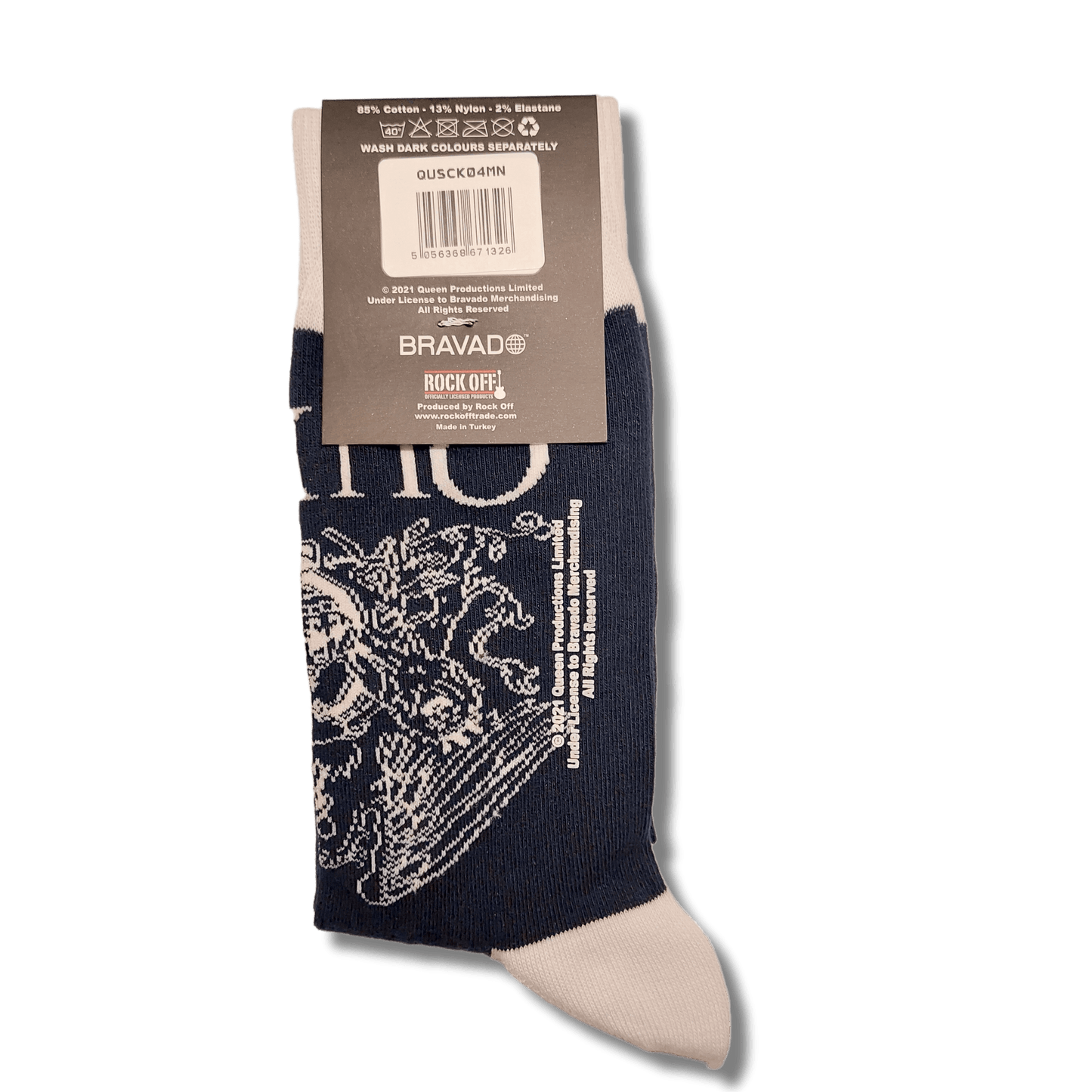 QUEEN - Merch Socken: WHITE CREST