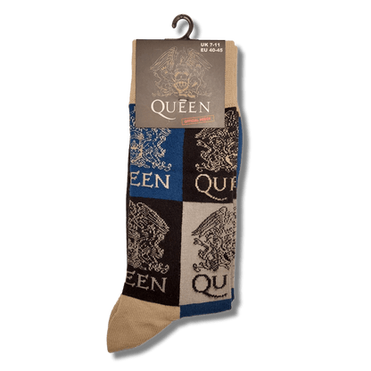 QUEEN - Merch Socken: CREST BLOCKS - COOCOO.at - Dein Merch Shop aus Österreich