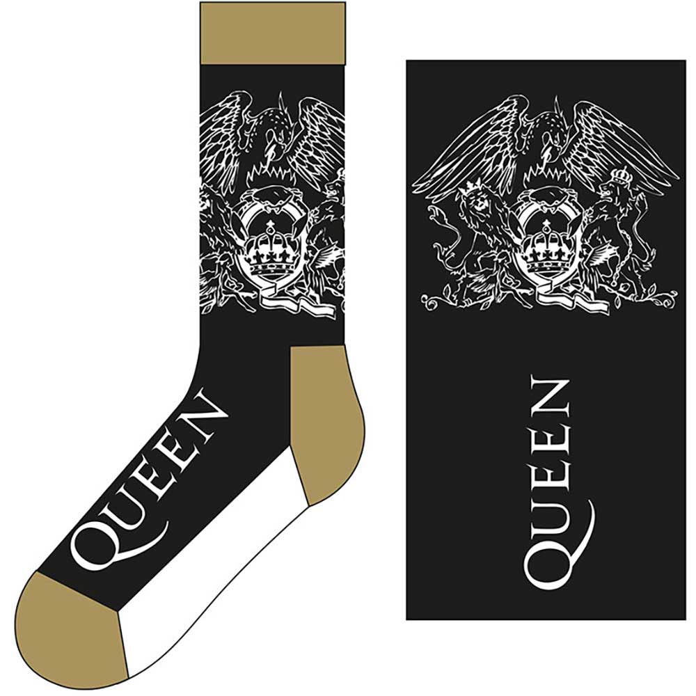 QUEEN - Merch Socken: CREST & LOGO - COOCOO.at - Dein Merch Shop aus Österreich