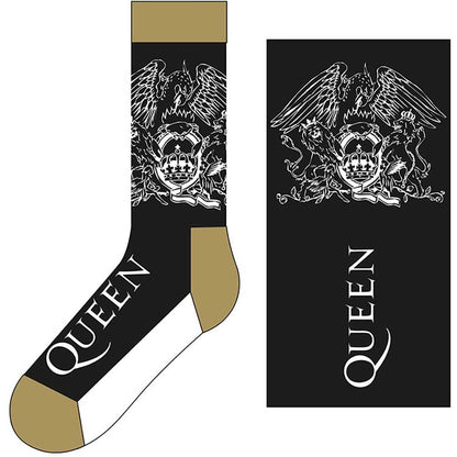 QUEEN - Merch Socken: CREST & LOGO - COOCOO.at - Dein Merch Shop aus Österreich