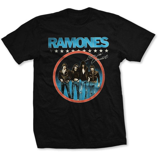 RAMONES - Band T-Shirt: Circle Photo Band Merchandise T-Shirt
