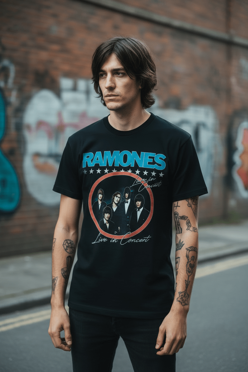 RAMONES - Band T-Shirt: Circle Photo - COOCOO.at - Dein Merch Shop aus Österreich