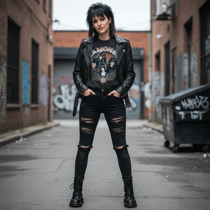 RAMONES - Ladies Band T-Shirt: VINTAGE WINGS - COOCOO.at - Dein Merch Shop aus Österreich
