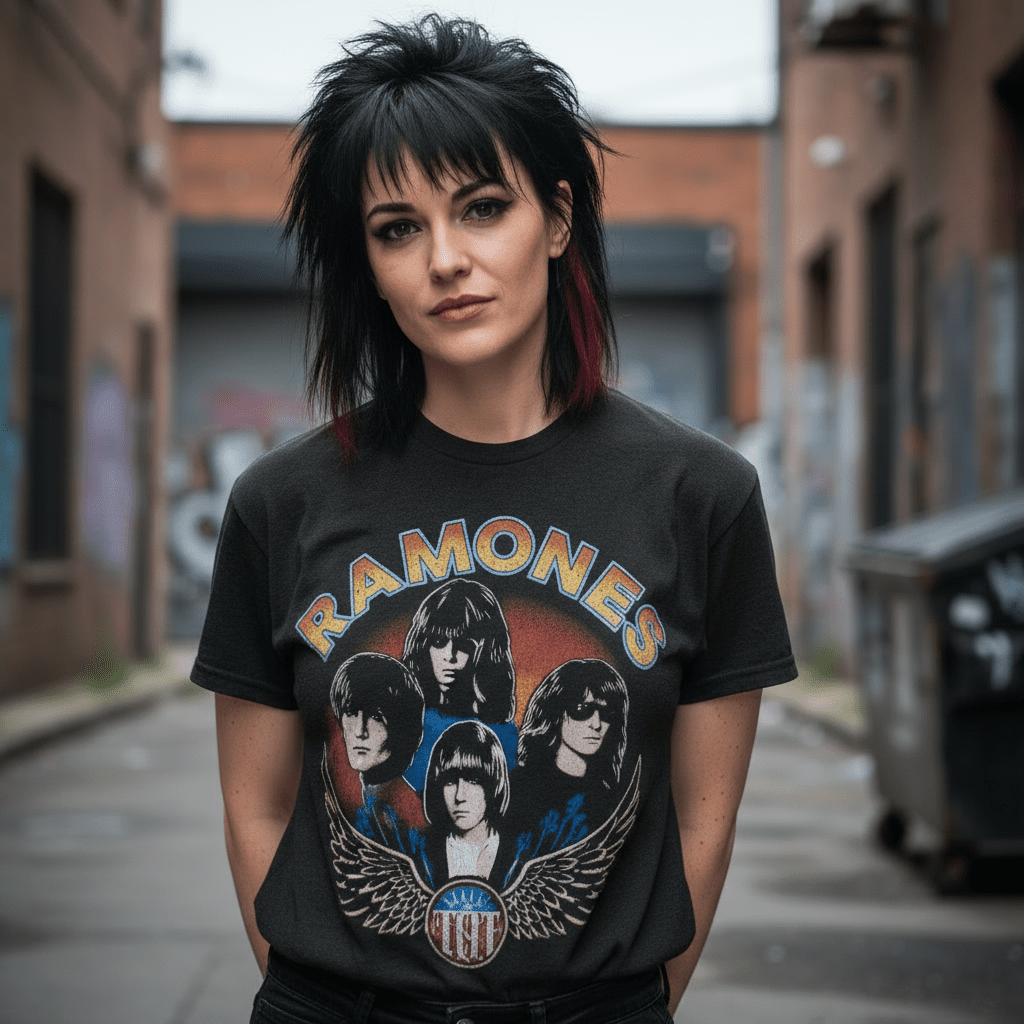 RAMONES - Ladies Band T-Shirt: VINTAGE WINGS - COOCOO.at - Dein Merch Shop aus Österreich