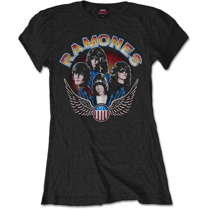 RAMONES - Ladies Band T-Shirt: VINTAGE WINGS - COOCOO.at - Dein Merch Shop aus Österreich