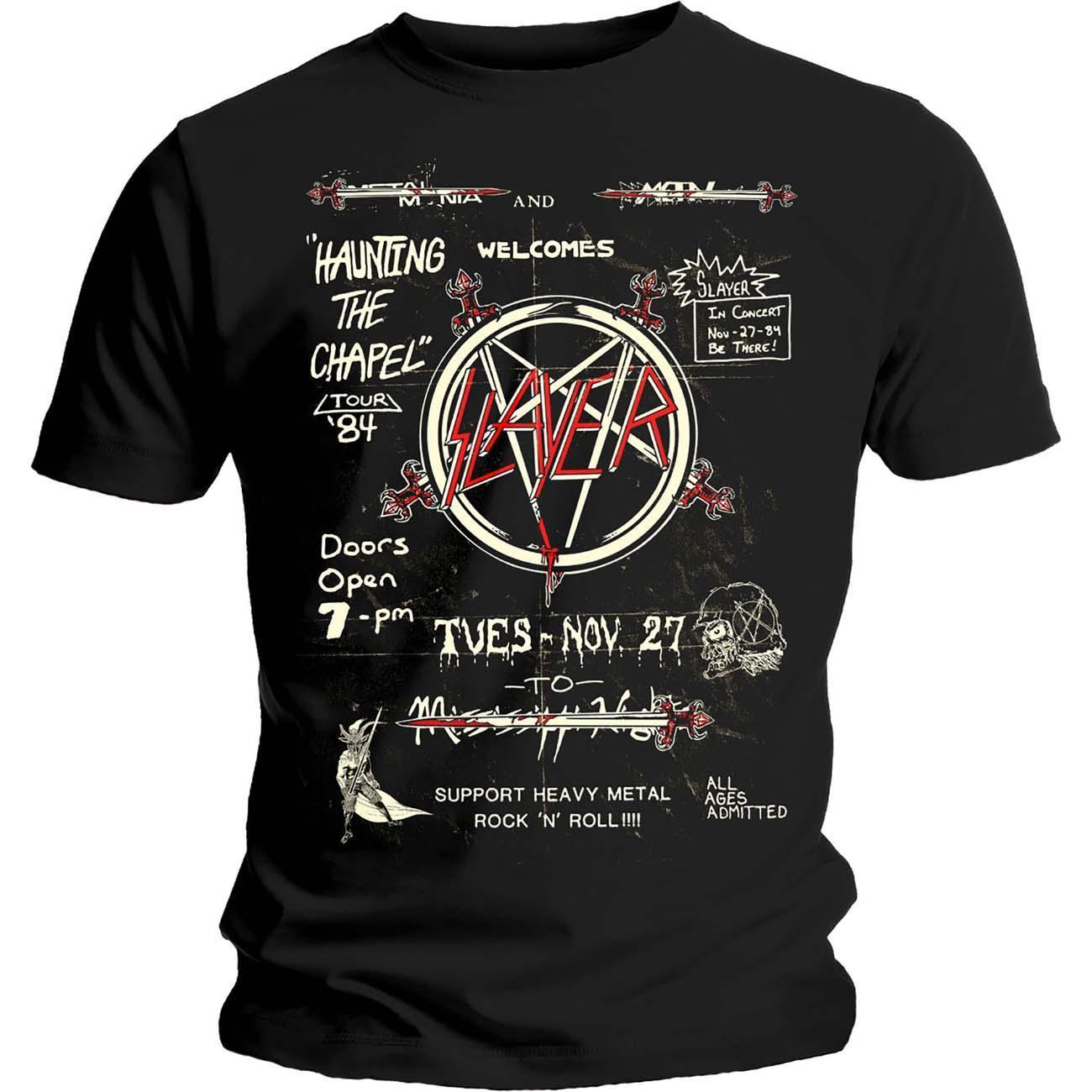 SLAYER - Band T-Shirt: HAUNTING '84 Band Merchandise T-Shirt