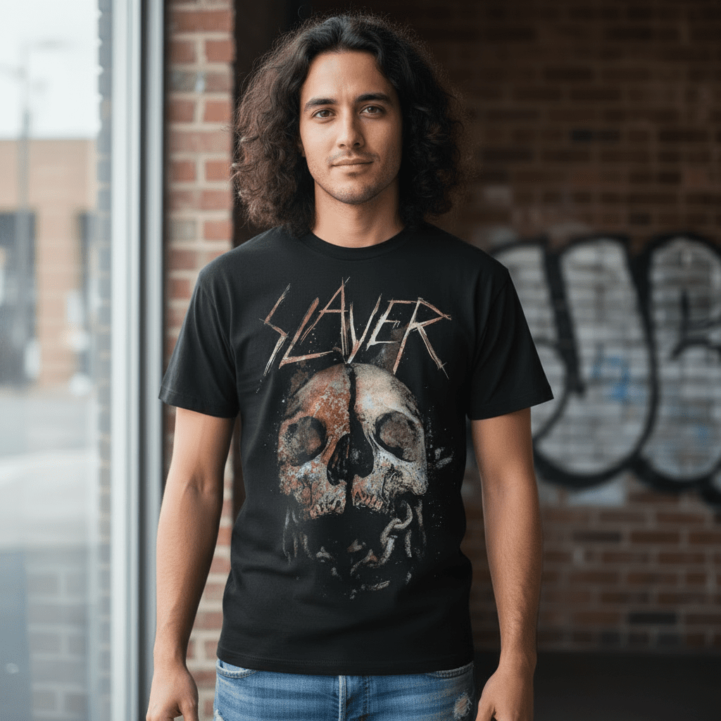 SLAYER - Band T-Shirt: Cleaved Skull - COOCOO.at - Dein Merch Shop aus Österreich