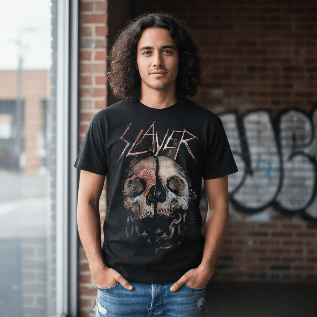 SLAYER - Band T-Shirt: Cleaved Skull - COOCOO.at - Dein Merch Shop aus Österreich