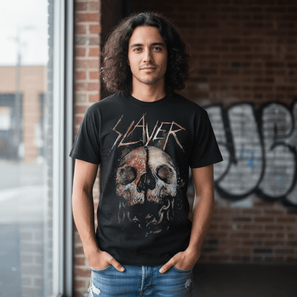 SLAYER - Band T-Shirt: Cleaved Skull - COOCOO.at - Dein Merch Shop aus Österreich