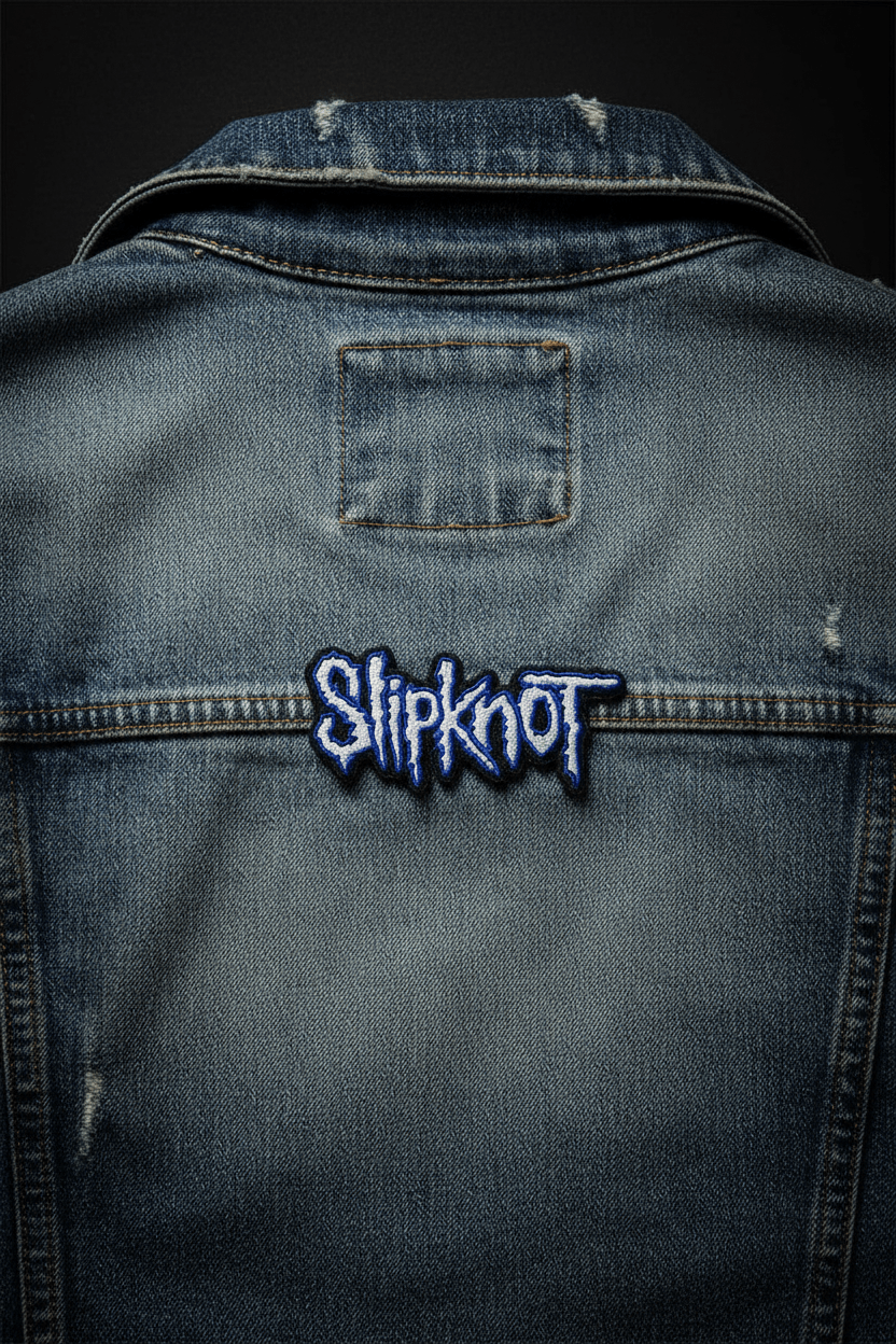 SLIPKNOT - Band Merch Patch: Cut - Out Logo Blue Border - COOCOO.at - Dein Merch Shop aus Österreich