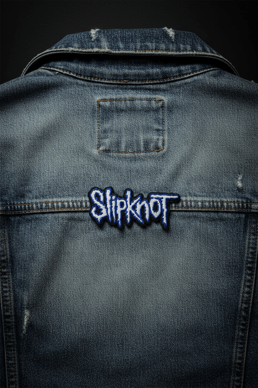 SLIPKNOT - Band Merch Patch: Cut - Out Logo Blue Border - COOCOO.at - Dein Merch Shop aus Österreich