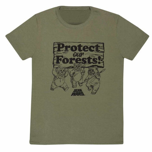 STAR WARS - Unisex T-Shirt: Forests - Ewoks - Protect our Forests - Official Merchandise - Movie Merch - Film T-Shirt - George Lucas
