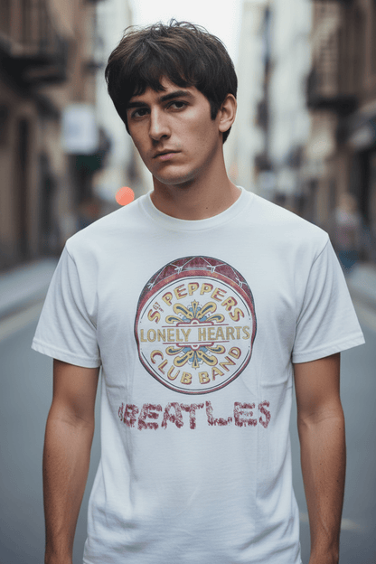 THE BEATLES - Band T-Shirt: FLOWERS - COOCOO.at - Dein Merch Shop aus Österreich