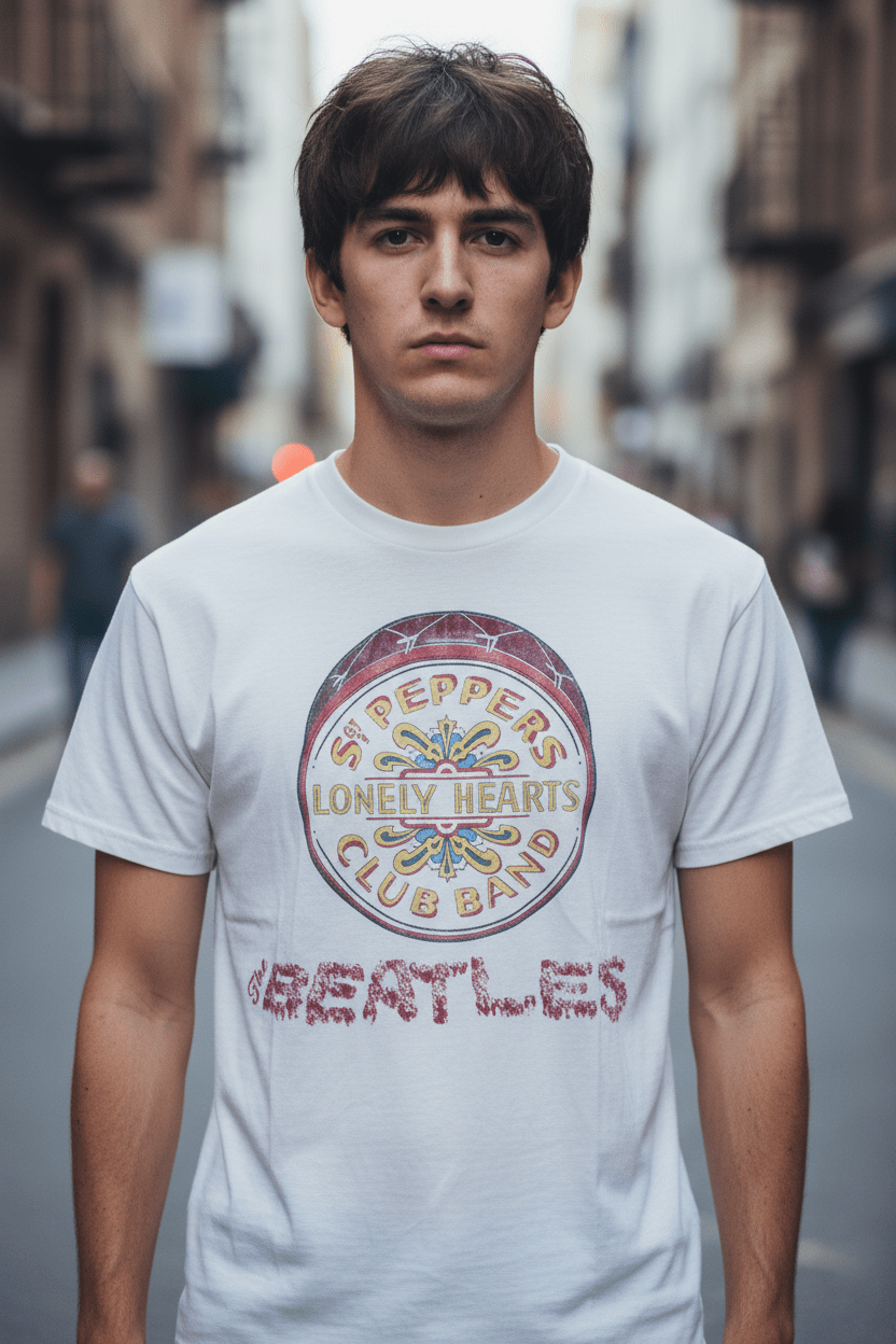 THE BEATLES - Band T-Shirt: FLOWERS - COOCOO.at - Dein Merch Shop aus Österreich