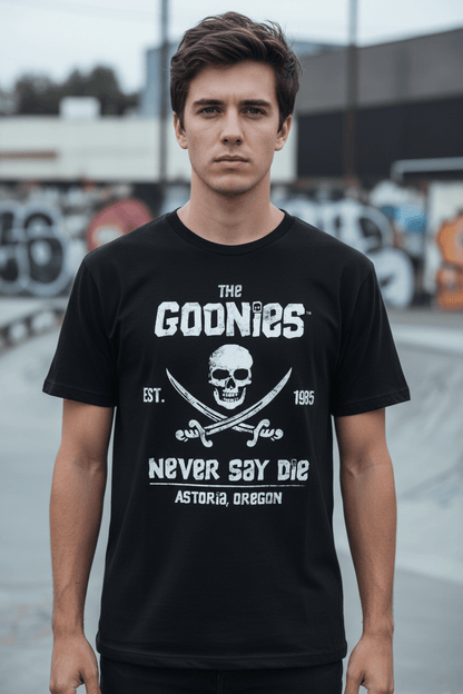 THE GOONIES - Merch T-Shirt: NEVER SAY DIE - COOCOO.at - Dein Merch Shop aus Österreich