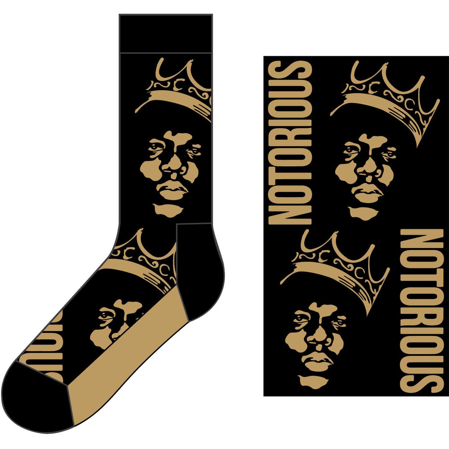 THE NOTORIOUS B.I.G. - Merch Socken: CROWN - COOCOO.at - Dein Merch Shop aus Österreich