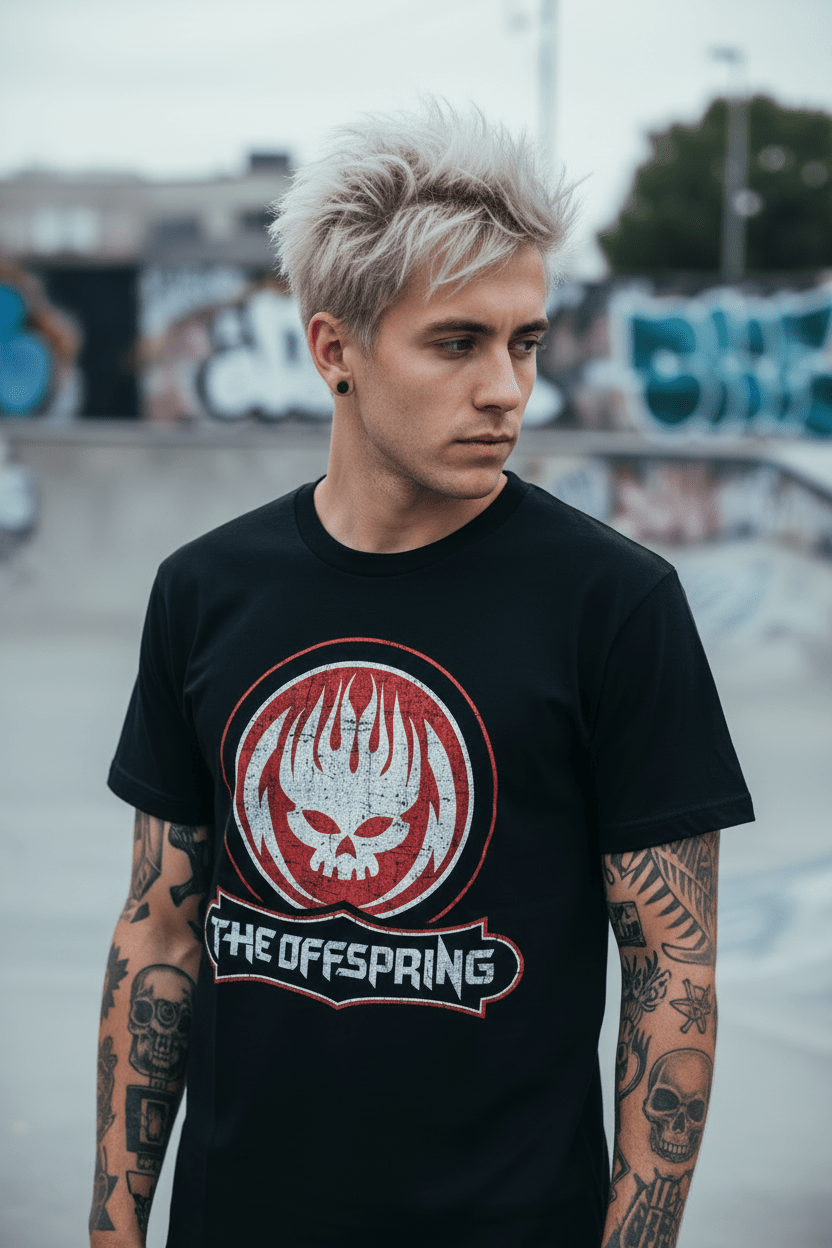 THE OFFSPIRING - Band T-Shirt: Distressed Skull - COOCOO.at - Dein Merch Shop aus Österreich