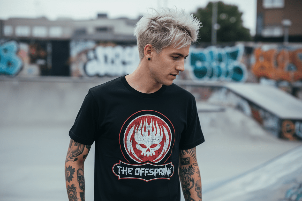 THE OFFSPIRING - Band T-Shirt: Distressed Skull - COOCOO.at - Dein Merch Shop aus Österreich