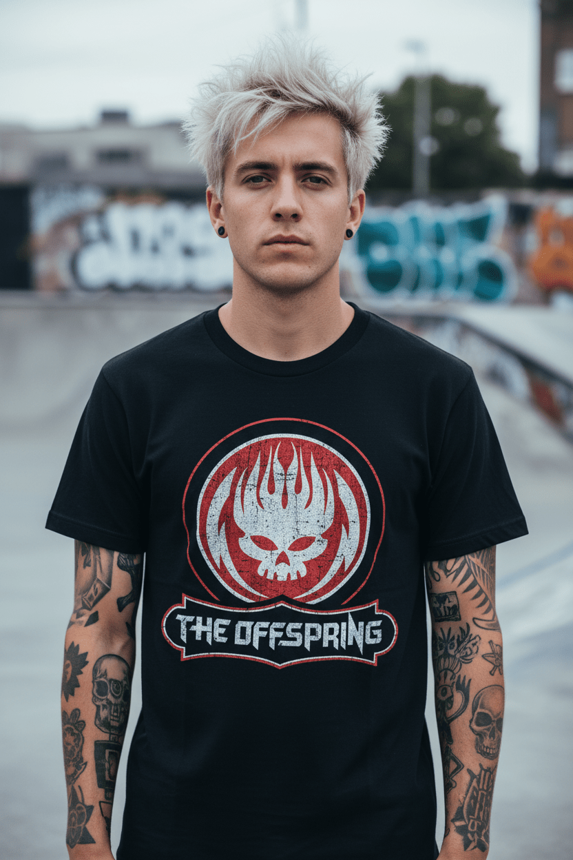 THE OFFSPIRING - Band T-Shirt: Distressed Skull - COOCOO.at - Dein Merch Shop aus Österreich