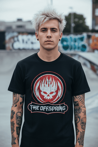 THE OFFSPIRING - Band T-Shirt: Distressed Skull - COOCOO.at - Dein Merch Shop aus Österreich